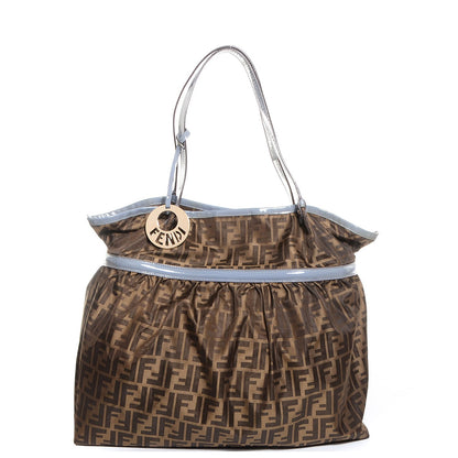 Fendi Zucca Large Chef Shopper Tote Tobacco Blue 1 of 10