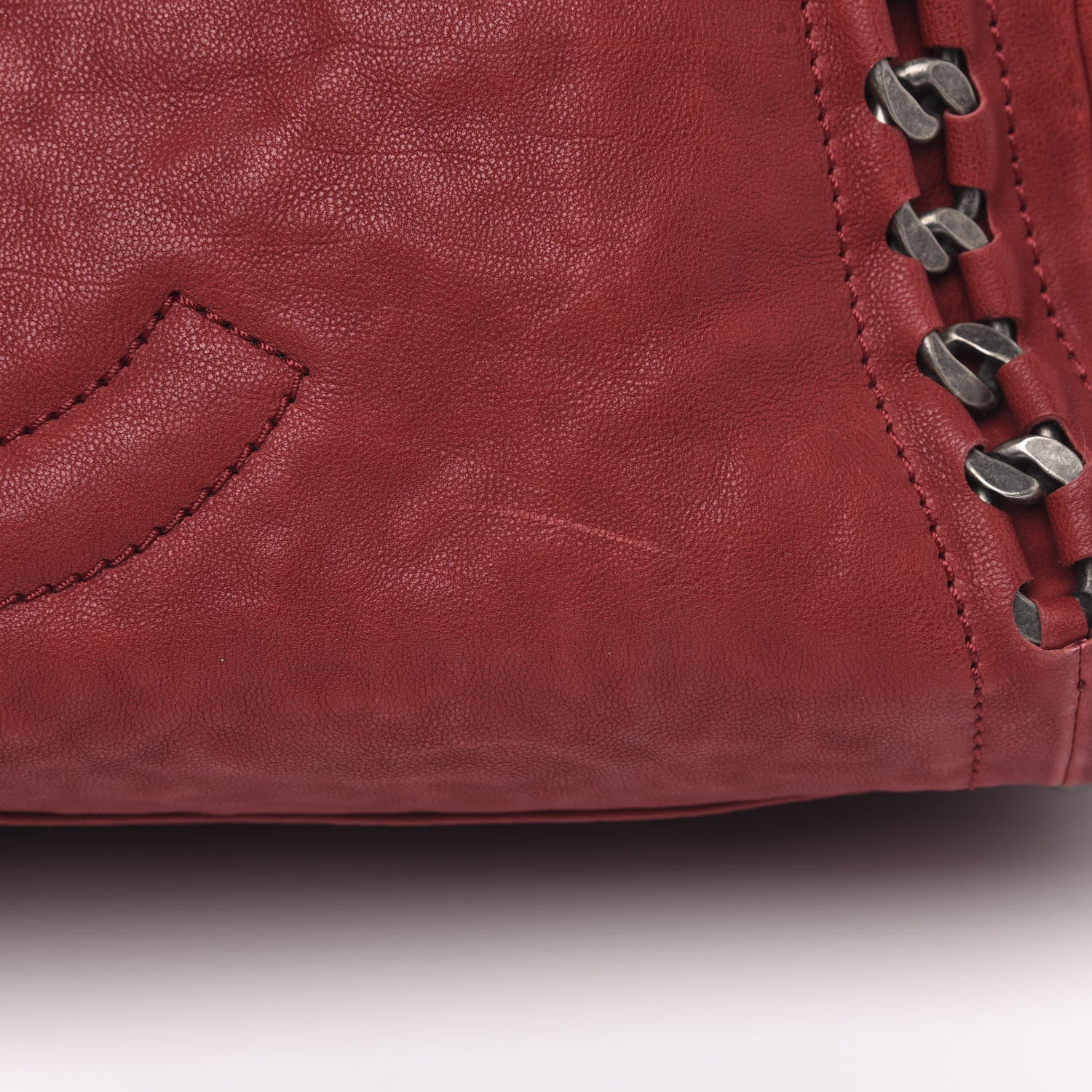 Chanel Calfskin Large East West Modern Chain Tote Red 13 of 13