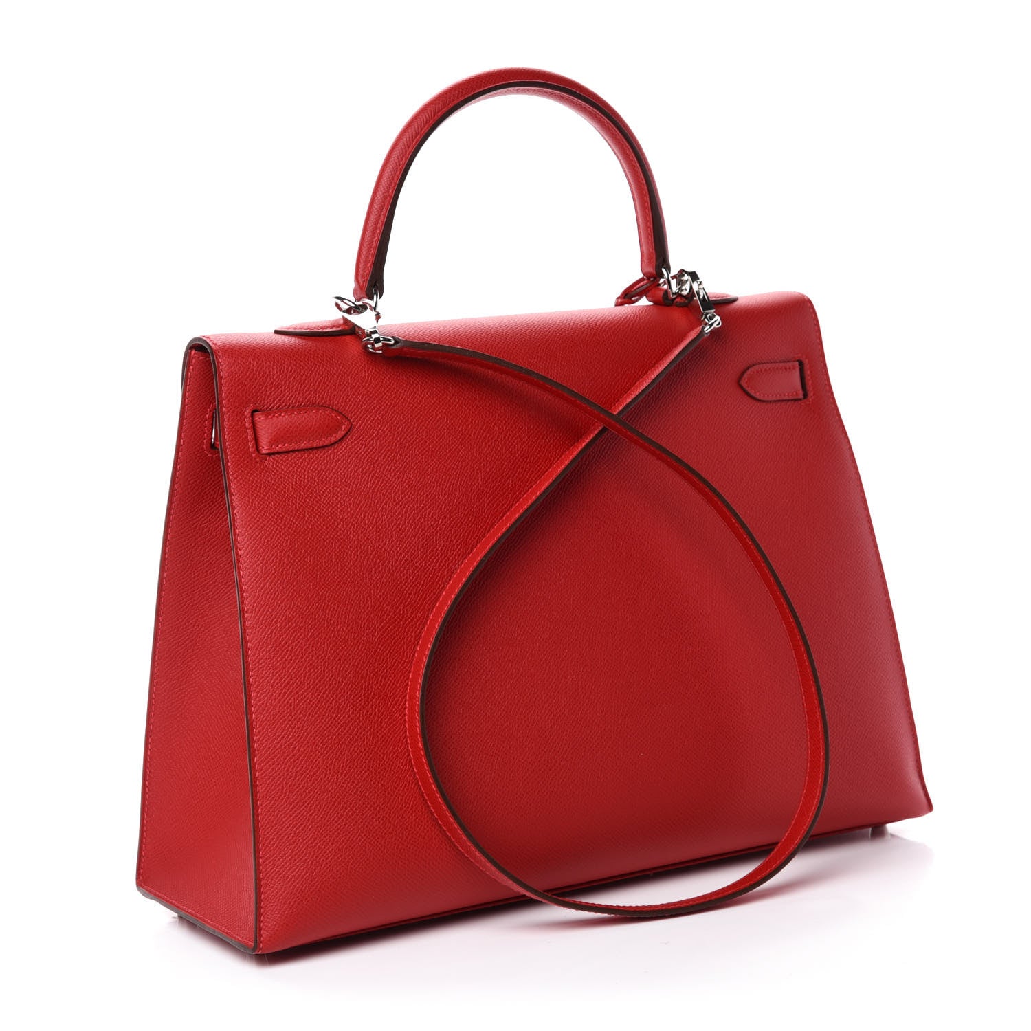 Hermes Epsom Kelly Sellier 35 Rouge Casaque 3 of 10