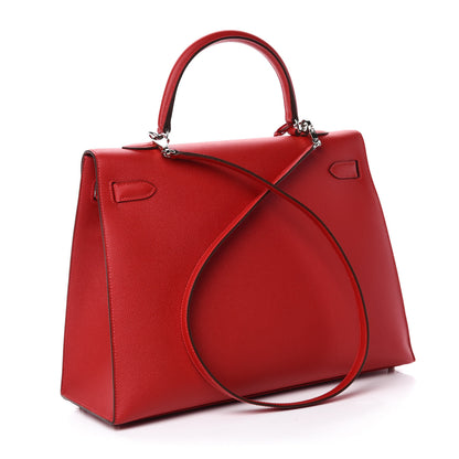 Hermes Epsom Kelly Sellier 35 Rouge Casaque 3 of 10