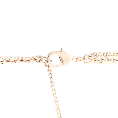 Chanel Crystal CC Multi Strand Chain Necklace Gold 5 of 5