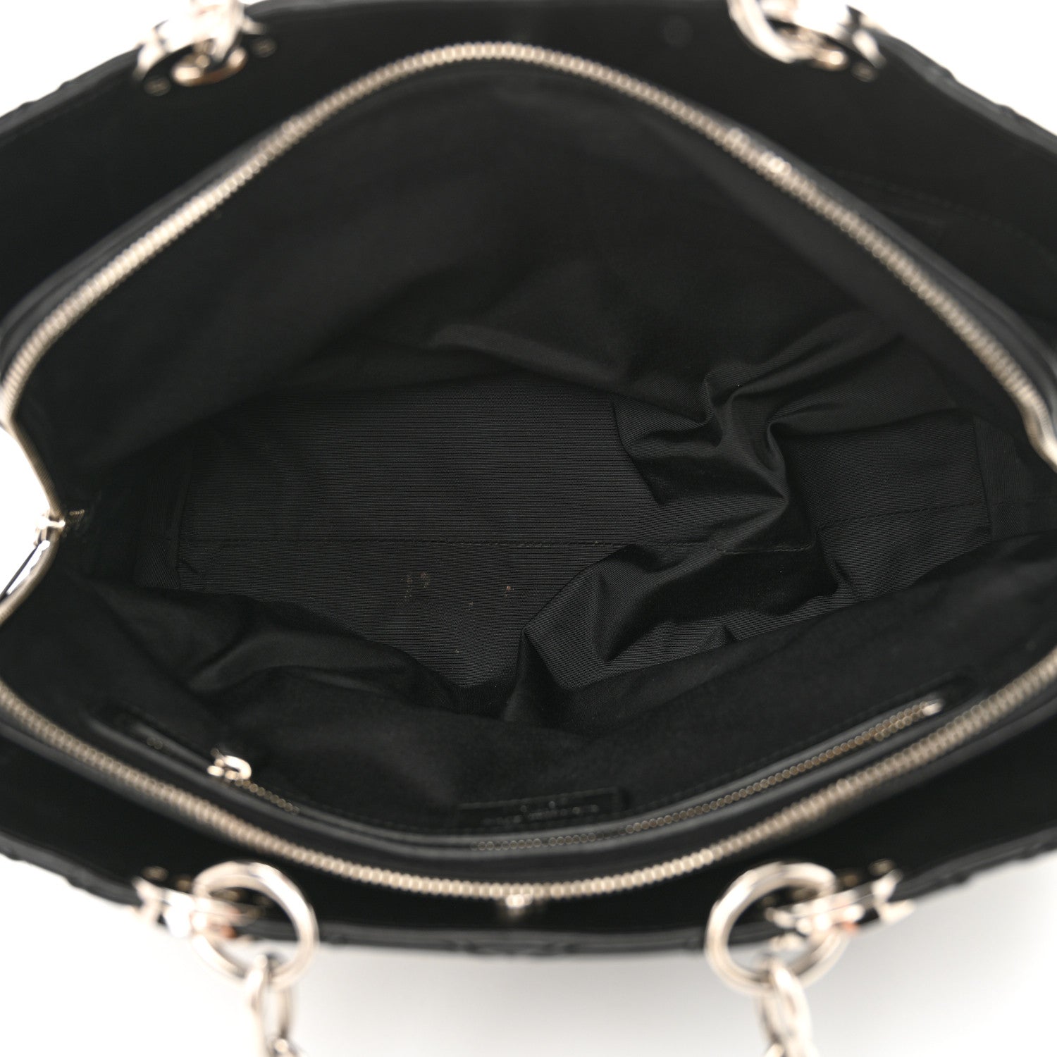 Christian Dior Lambskin Macrocannage Granville Tote Black 5 of 12
