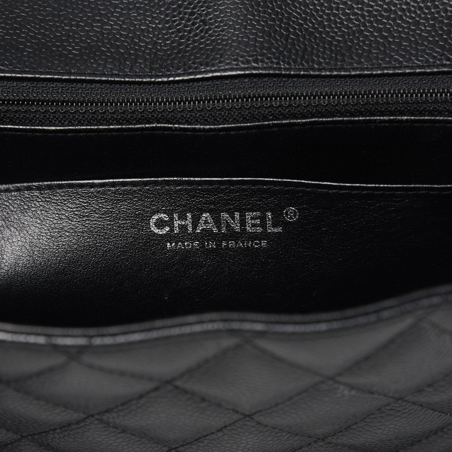 Caviar Quilted Jumbo Single Flap Black