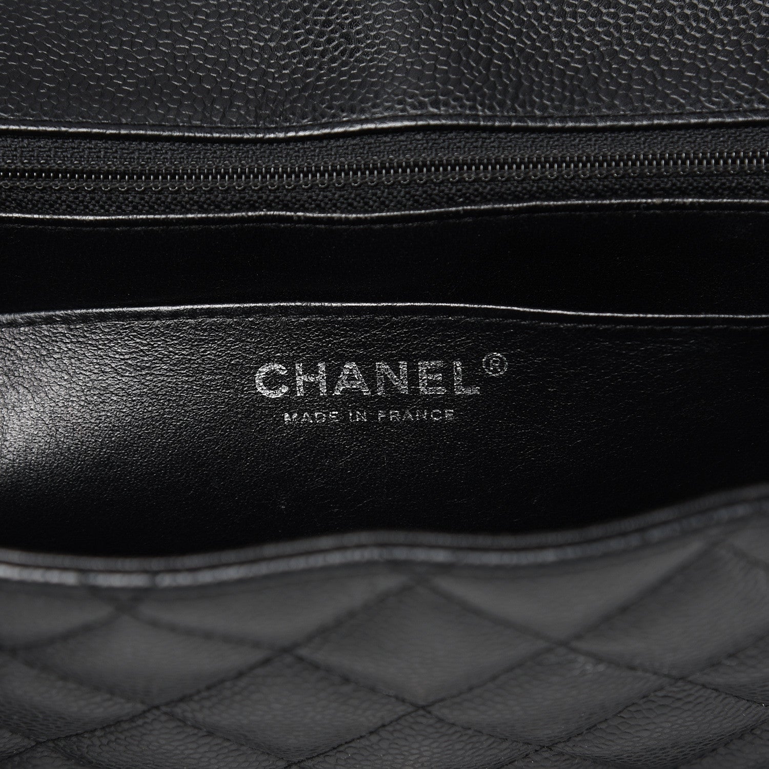 Chanel Caviar Quilted Jumbo Single Flap Black 6 of 12