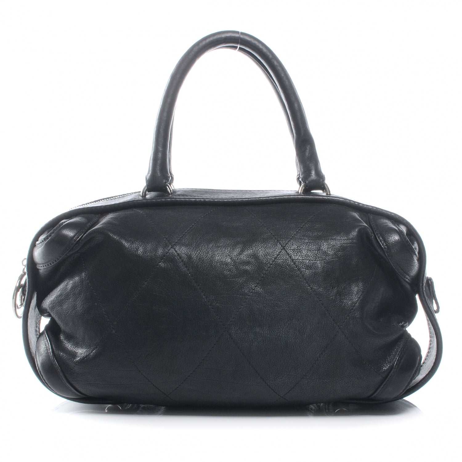 Chanel Calfskin Round Bowling Bag Black 1 of 8