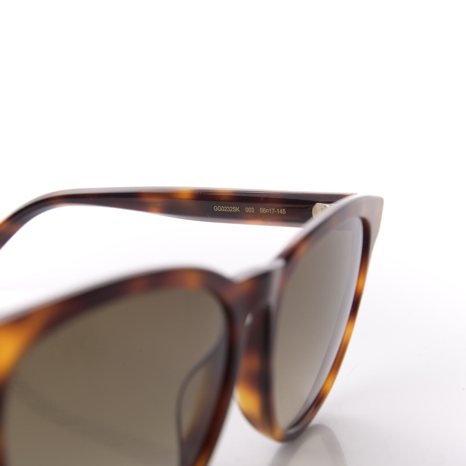 Gucci Round Frame Star Sunglasses GG0207S Tortoiseshell 7 of 7