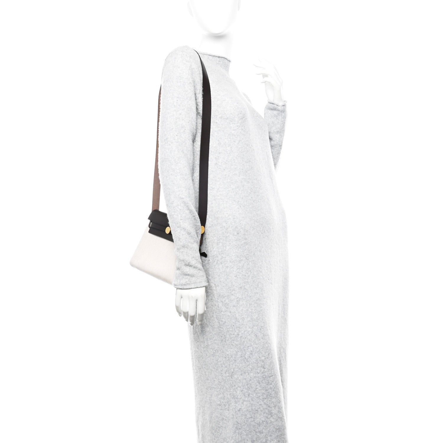 Hermes Military Toile Vache Hunter Herbag Zip Retourne 20 Ecru Beige Ebene 2 of 11