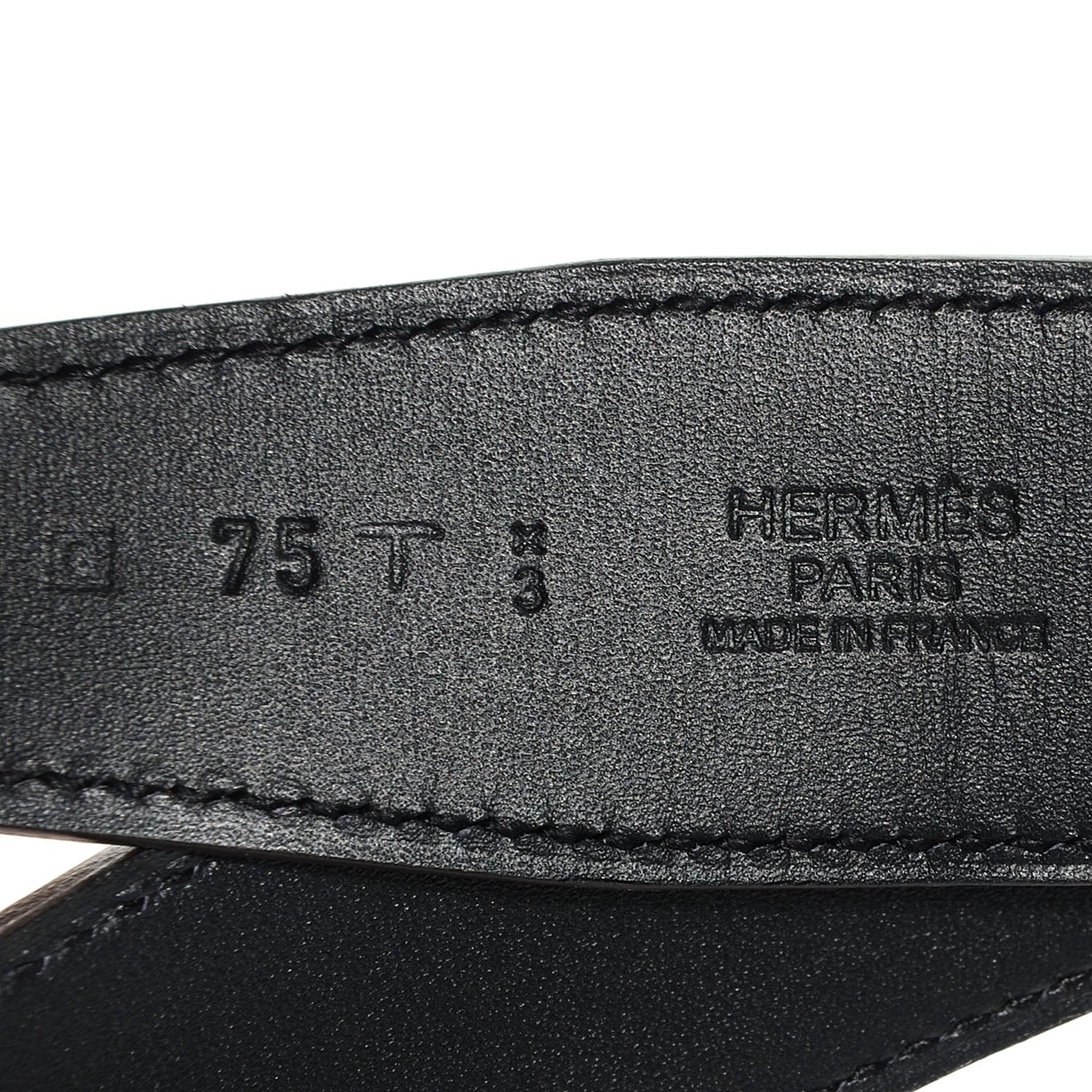 Hermes Natural Barenia Chamonix Constance 32mm H Belt Fauve Noir 75 4 of 8