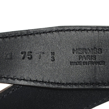 Hermes Natural Barenia Chamonix Constance 32mm H Belt Fauve Noir 75 4 of 8