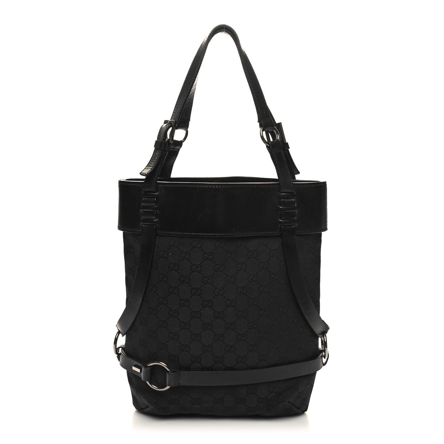 Gucci Monogram Calfskin Tote Black 1 of 10