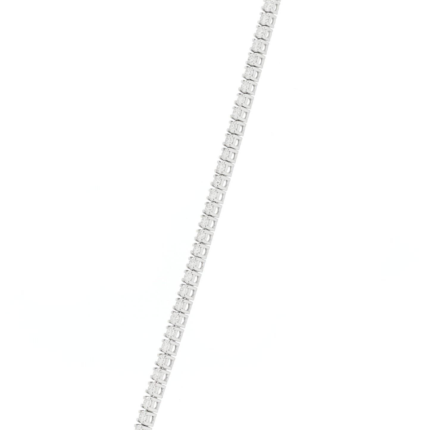 14K White Gold Diamond 3.90ctw Tennis Necklace