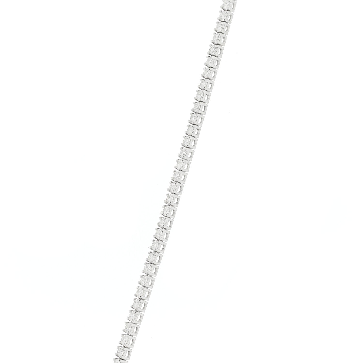 Parker & West by FASHIONPHILE 14K White Gold Diamond 3.90ctw Tennis Necklace 4 of 10
