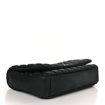 Chanel Iridescent Calfskin Small New Bubble Quilt Flap Black 3 of 9