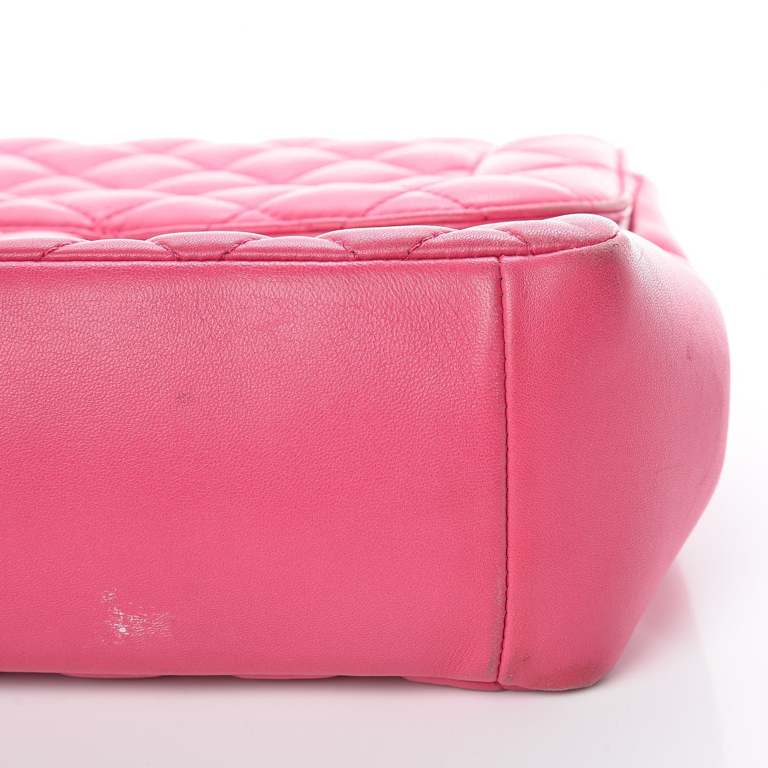 Chanel Lambskin Quilted Jumbo Mademoiselle Chic Flap Fuchsia 20 of 32