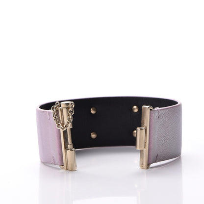 Chanel Calfskin CC Wide Cuff M Lilac 6 of 7