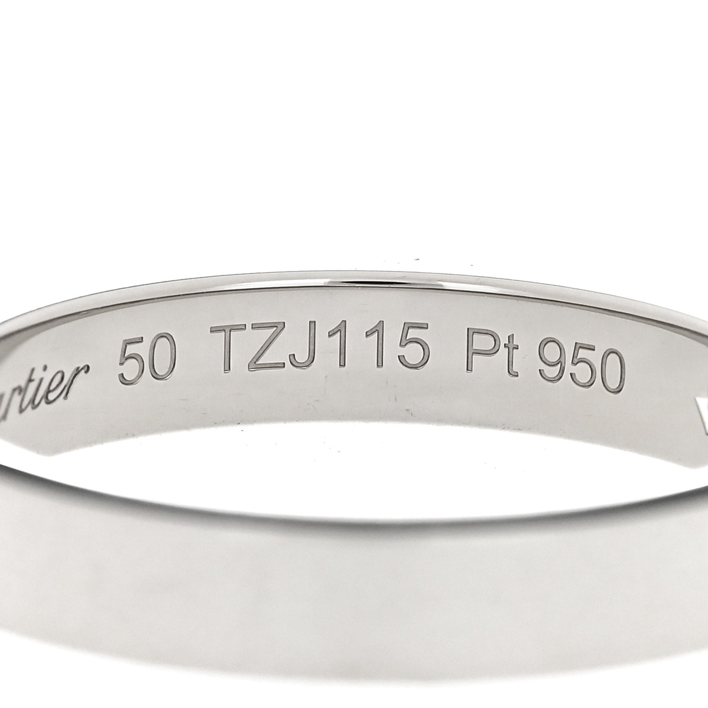 Platinum Diamond 3mm C De Cartier Wedding Band Ring 50 5.25