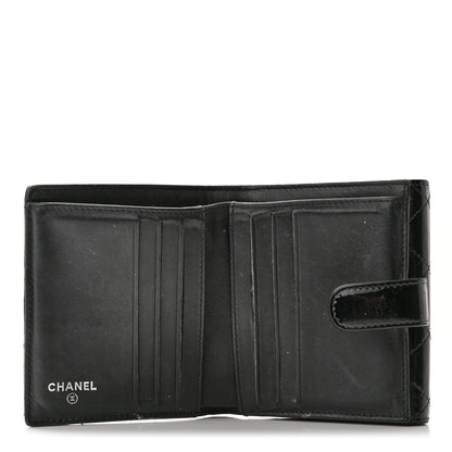 Chanel Patent Quilted Brilliant Compact Wallet Black 5 of 14