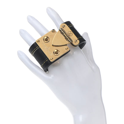 Louis Vuitton Chèvre Suhali S Lock Bracelet Black 2 of 9