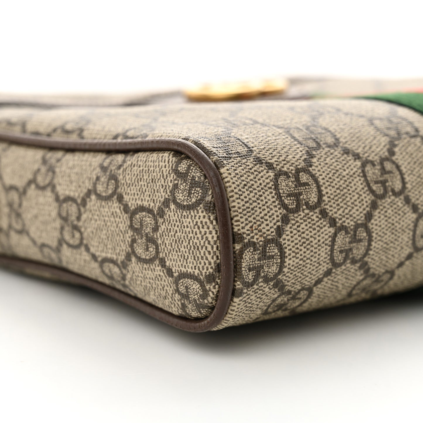 GG Supreme Monogram Web Small Ophidia Messenger Bag Brown