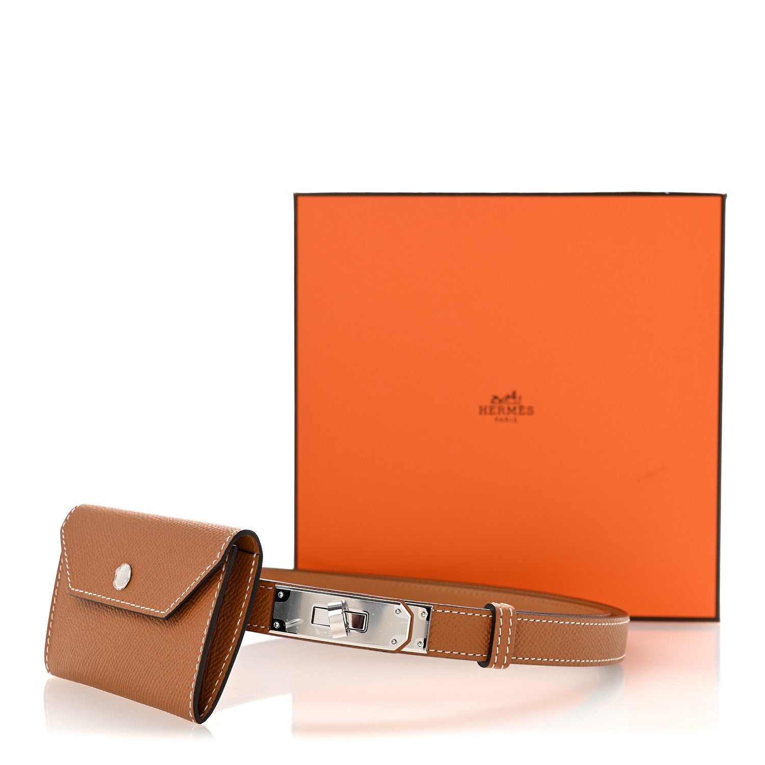 Hermes Epsom Kelly Pocket Belt Gold 6 of 6