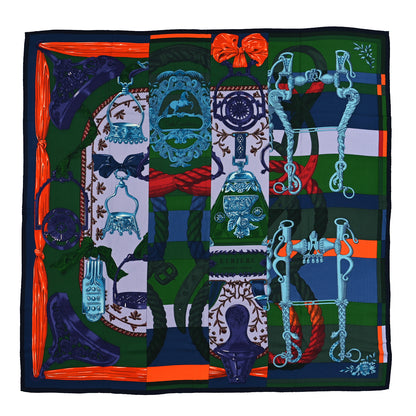 Hermes Cashmere Silk Cavalleria D'Etriers Shawl 140 1 of 3