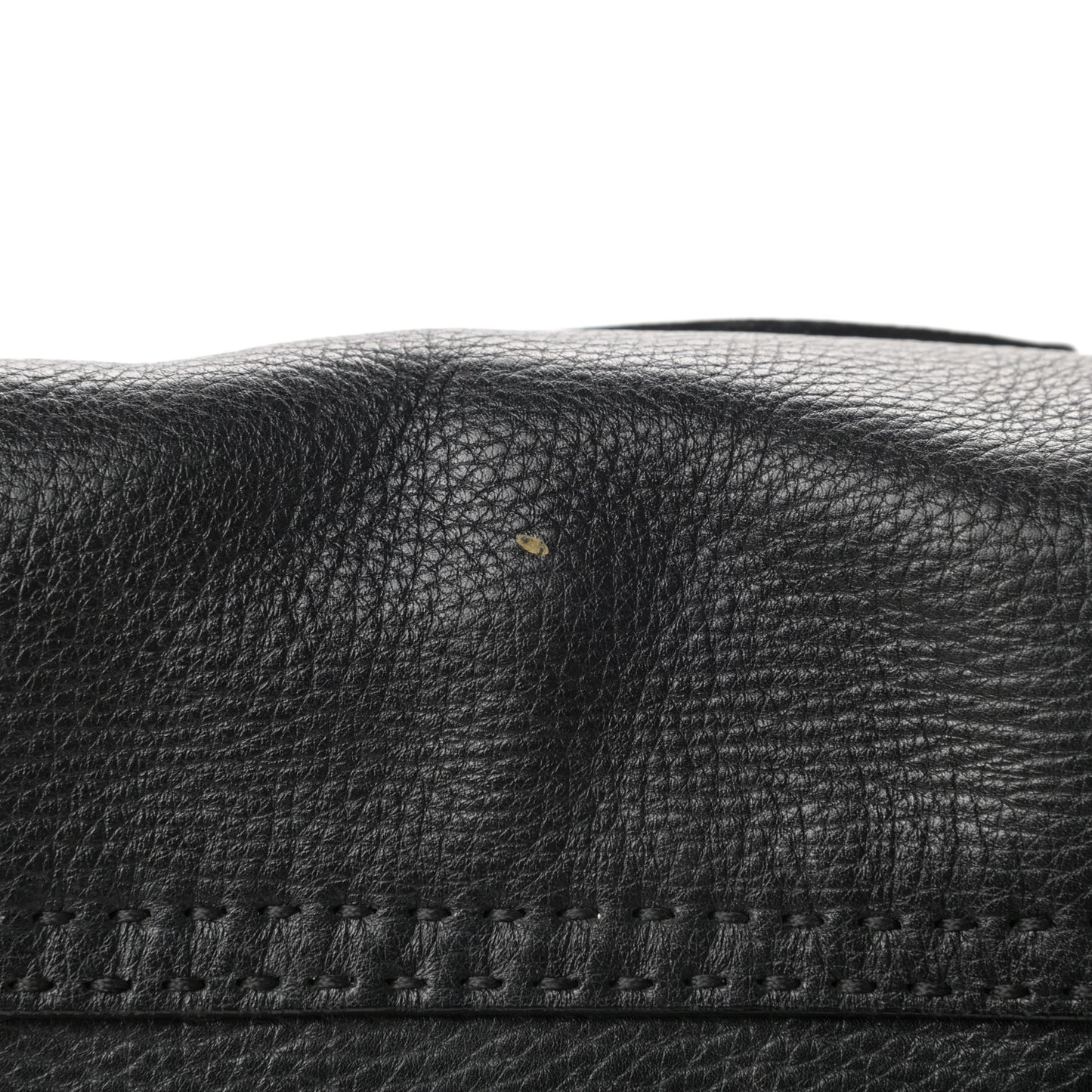 Vitello Daino Shoulder Flap Bag Black