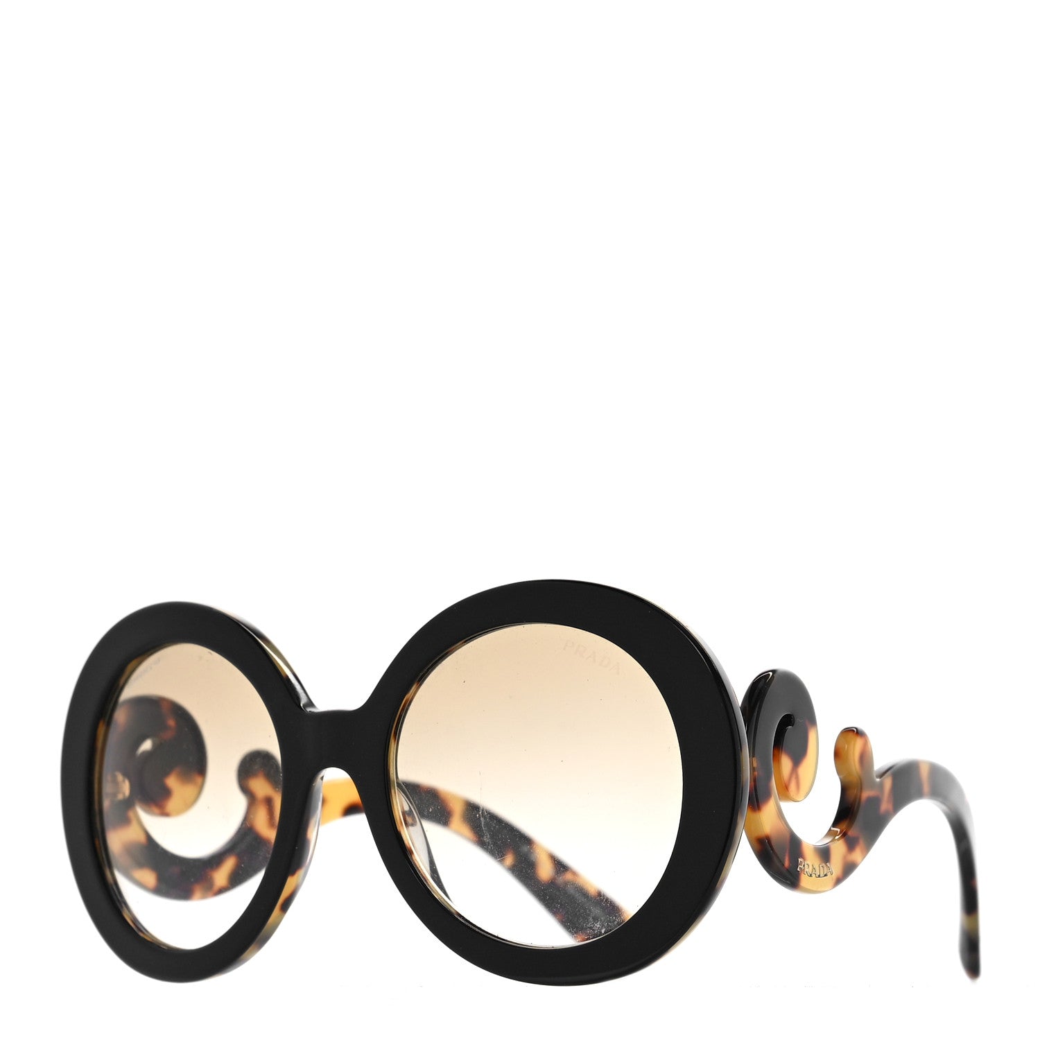 Prada Baroque Sunglasses SPR 27N Black Tortoise 1 of 6