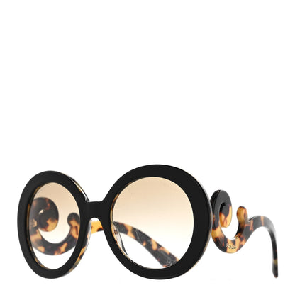 Prada Baroque Sunglasses SPR 27N Black Tortoise 1 of 6