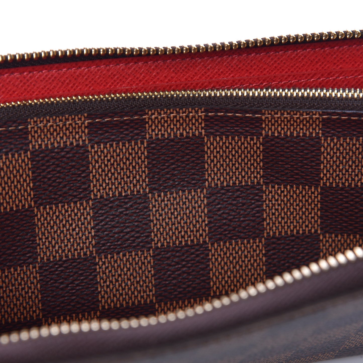 Damier Ebene Clemence Wallet Cherry