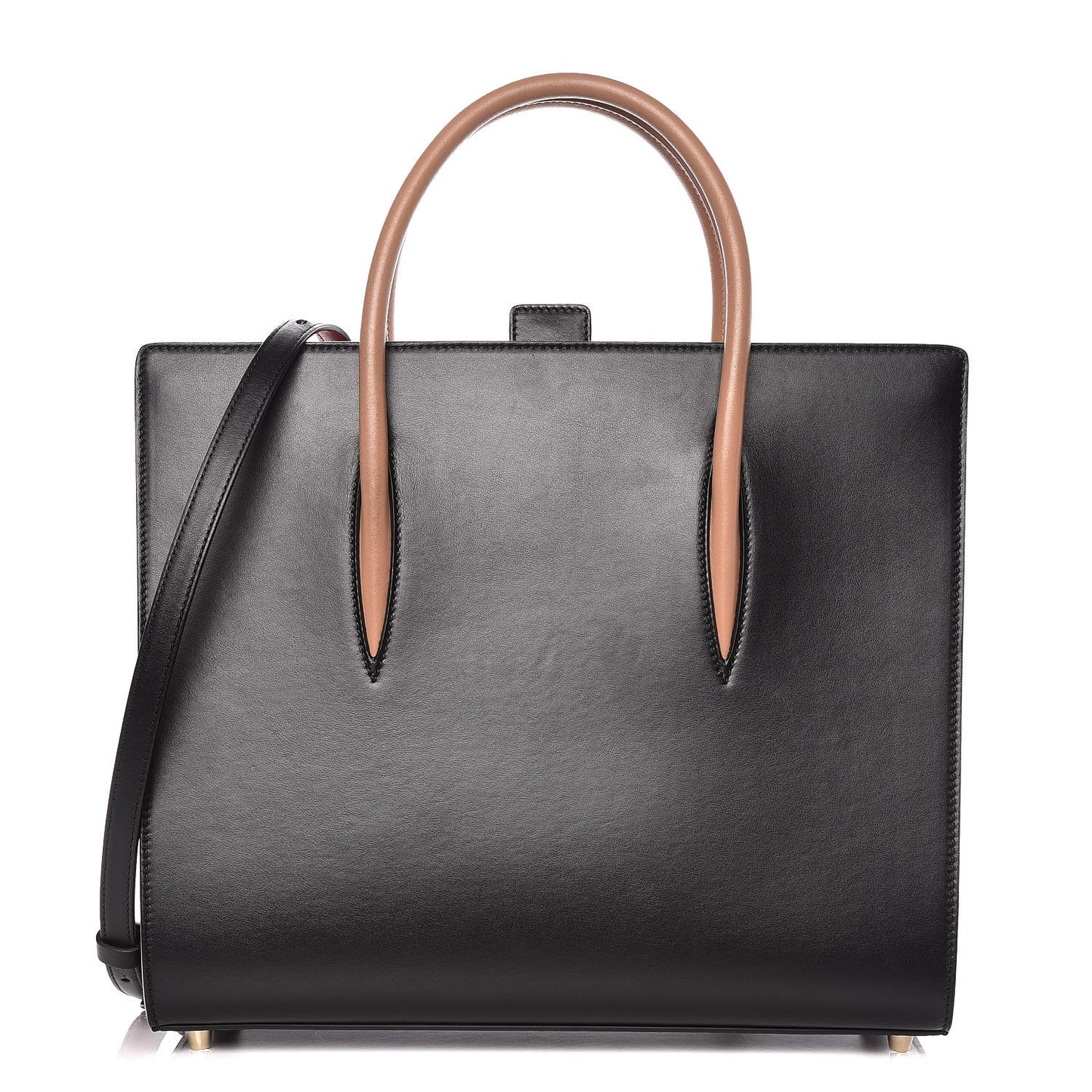Calfskin Patent Leopard Spiked Large Paloma Black