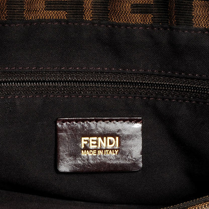 Fendi Zucca Patent Large Mia Shoulder Flap Tobacco 6 of 9