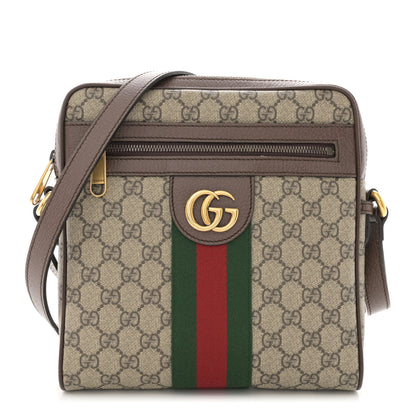 Gucci GG Supreme Monogram Web Small Ophidia Messenger Bag Brown 1 of 14