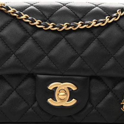 Chanel Lambskin Quilted Mini Rectangular Pearl Crush Flap Black 8 of 11