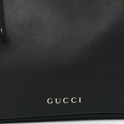 Gucci Calfskin Medium Emblem Shoulder Bag Black 8 of 11