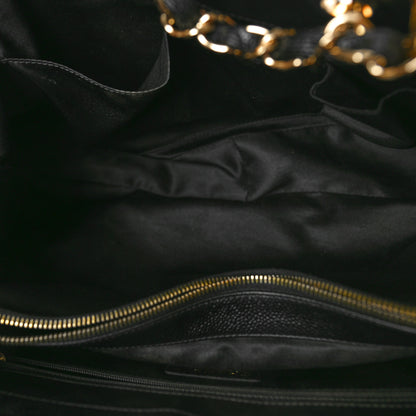 Chanel Caviar Quilted XL Grand Shopping Tote GST Black 5 of 10