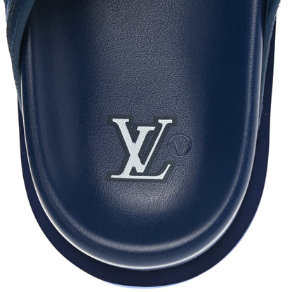 Louis Vuitton Mix Materials Mens LV Script Trainer Mules 12 Blue 8 of 9