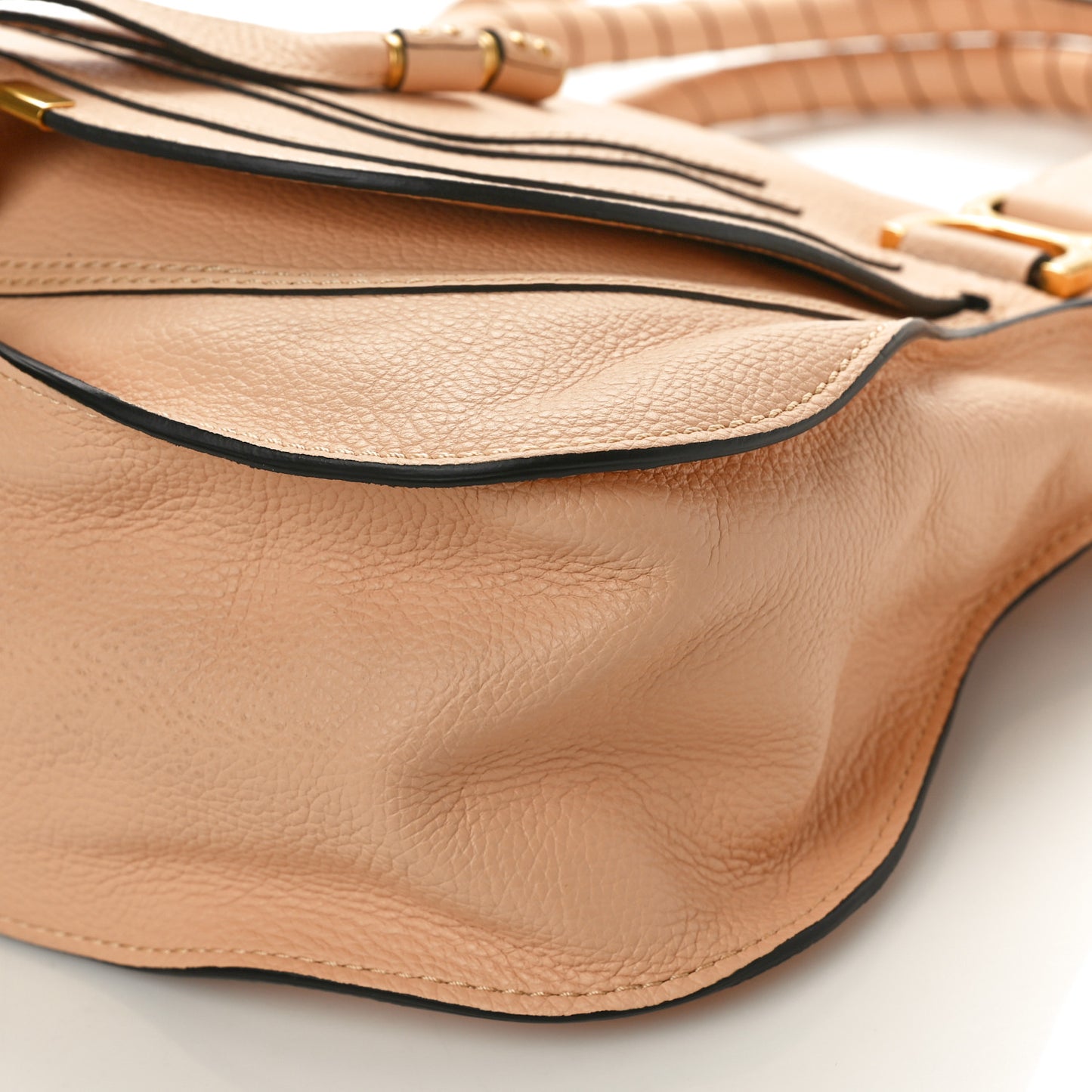 Calfskin Medium Marcie Satchel Light Tan