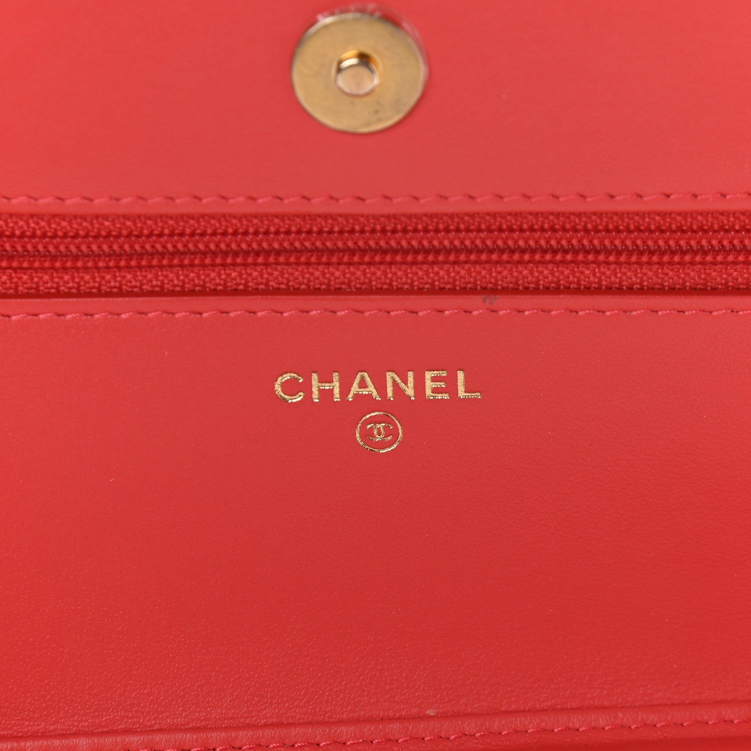 Chanel Caviar Quilted CC Filigree Wallet On Chain WOC Coral 6 of 10