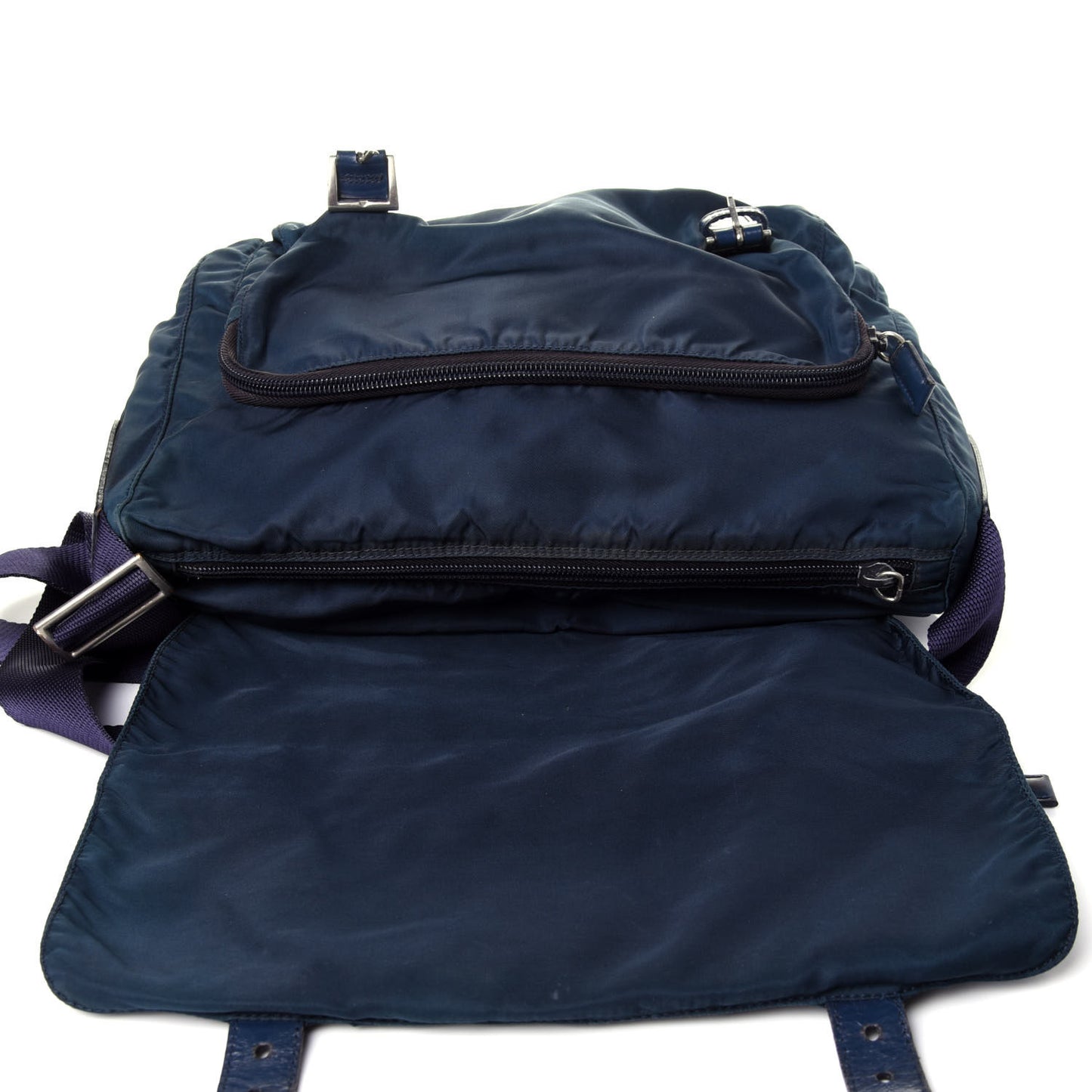 Nylon Vela Messenger Bag Blue