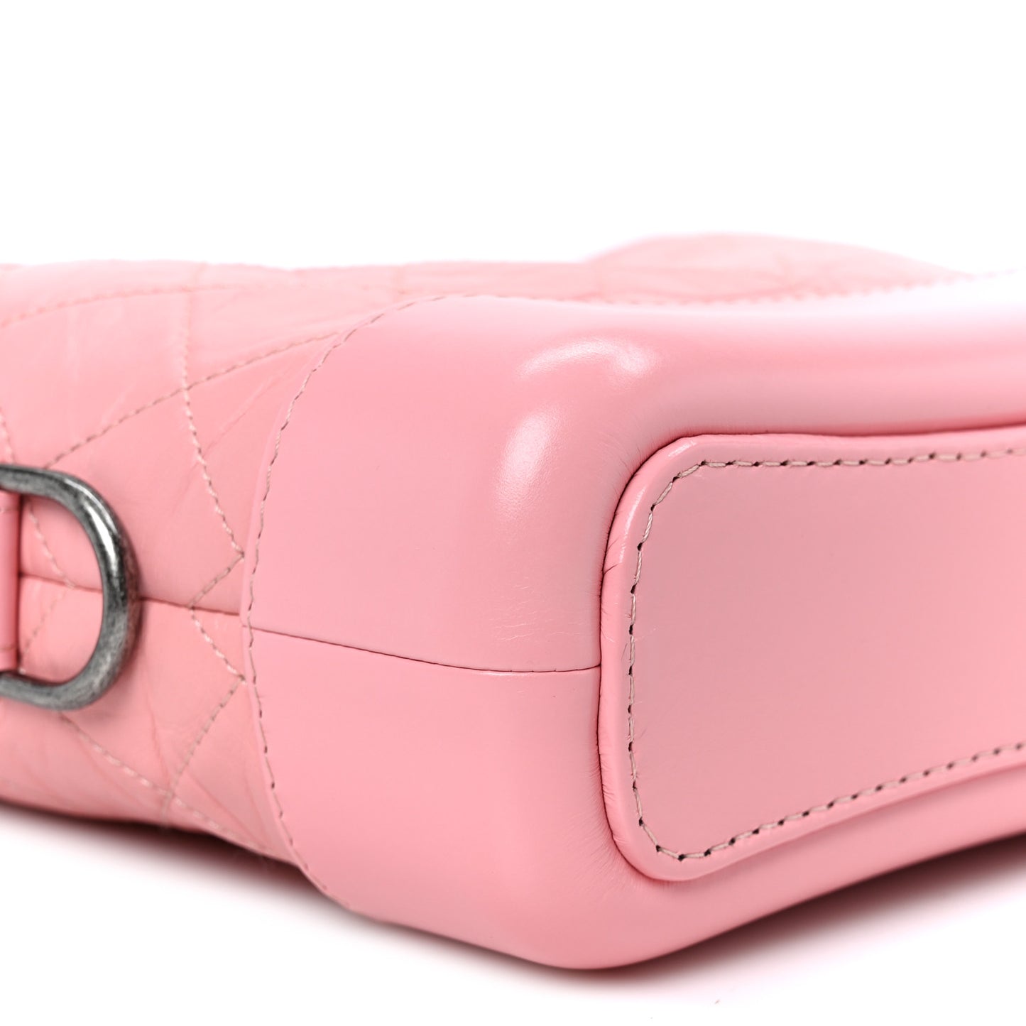 Aged Calfskin Quilted Small Gabrielle Hobo Pink