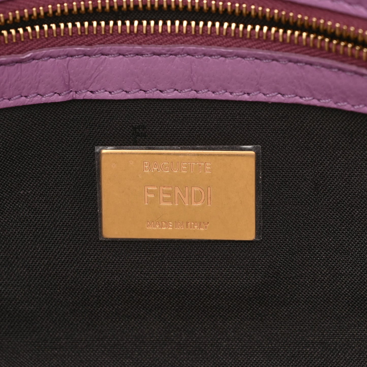 Nappa FF 1974 Embossed Baguette Agapanto