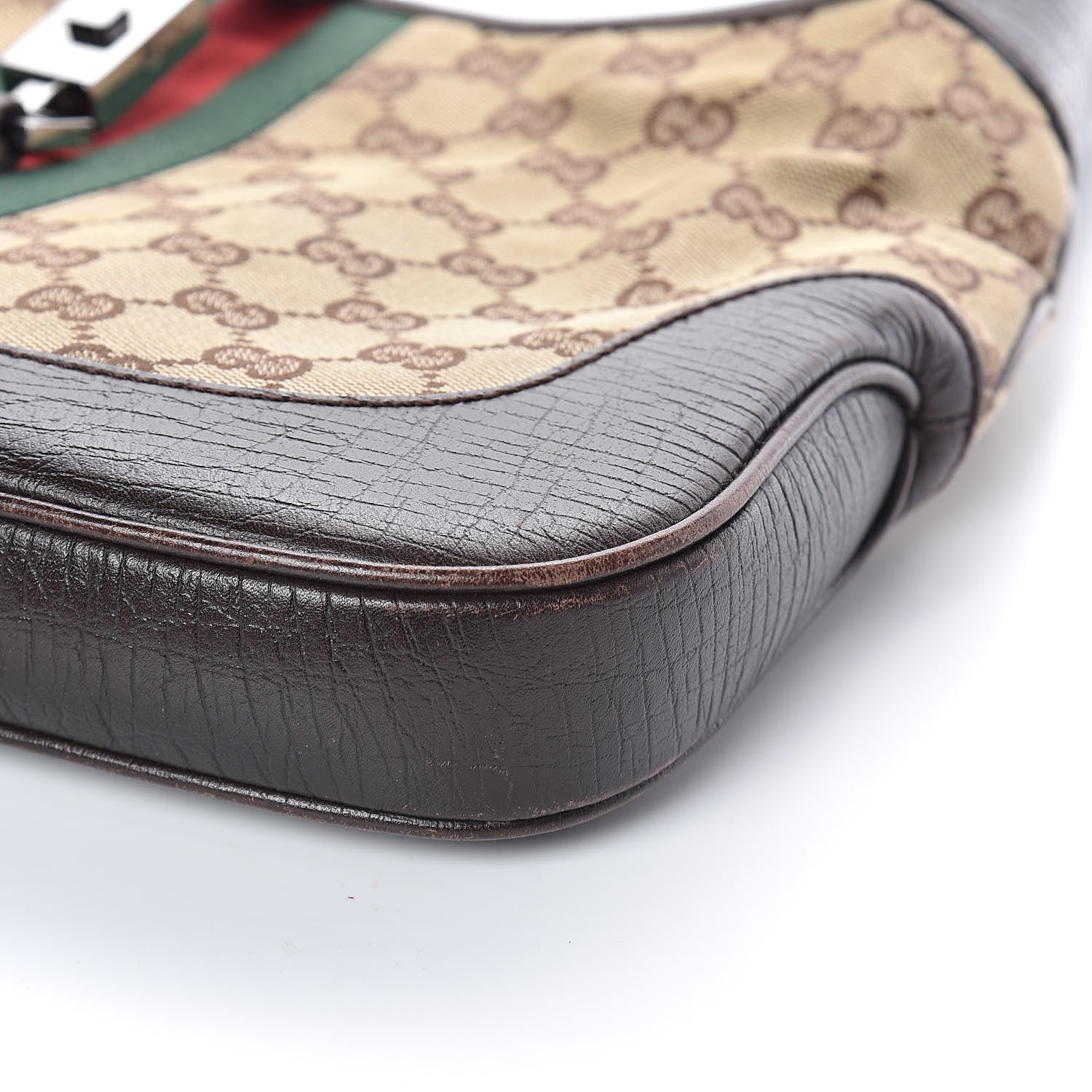 Gucci Monogram Web Jackie O Hobo Dark Brown 9 of 9