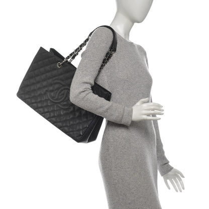 Chanel Caviar Quilted XL Grand Shopping Tote GST Black 2 of 8