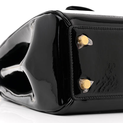Celine Patent Calfskin Small 16 Top Handle Bag Black 10 of 12