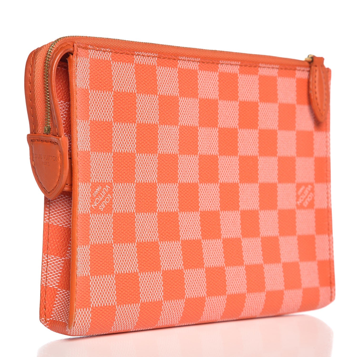 Louis Vuitton Damier Couleurs Element Clutch Piment 3 of 13