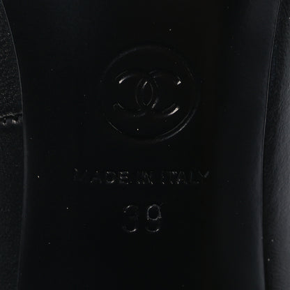Chanel Lambskin Turnlock CC Pumps 39 Black Ivory 8 of 10