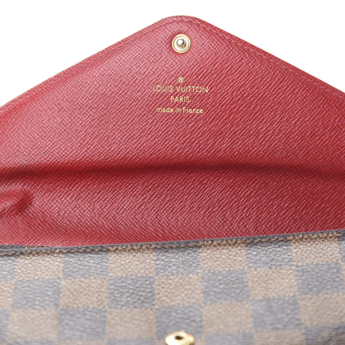 Damier Ebene Josephine Wallet Red