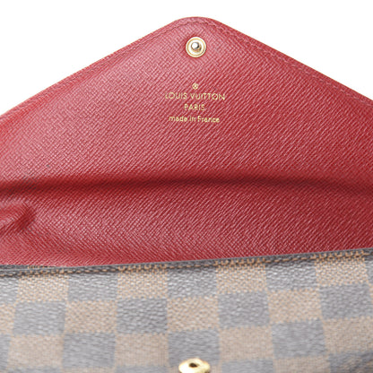 Louis Vuitton Damier Ebene Josephine Wallet Red 16 of 17