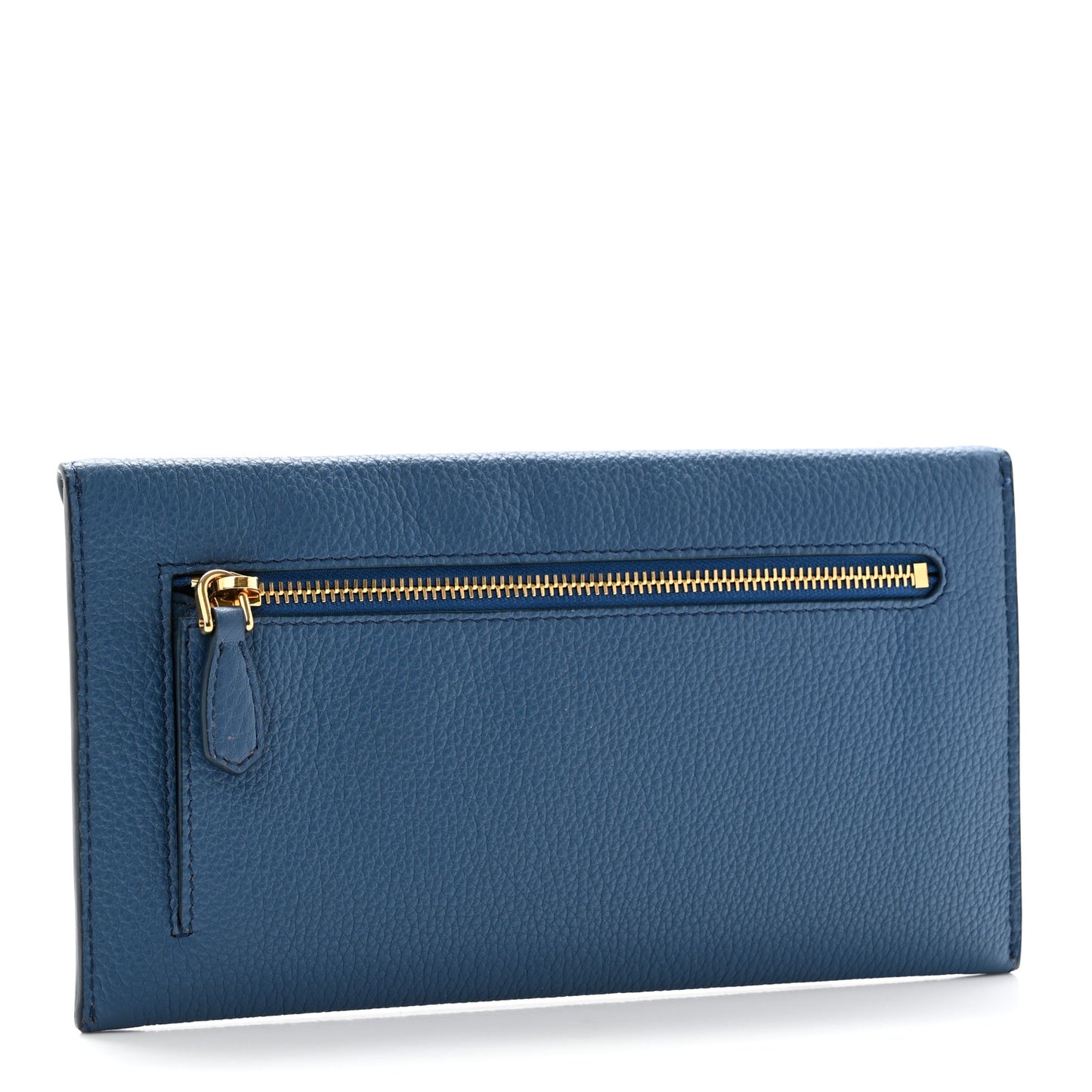 Vitello Grain Envelope Wallet Cobalto
