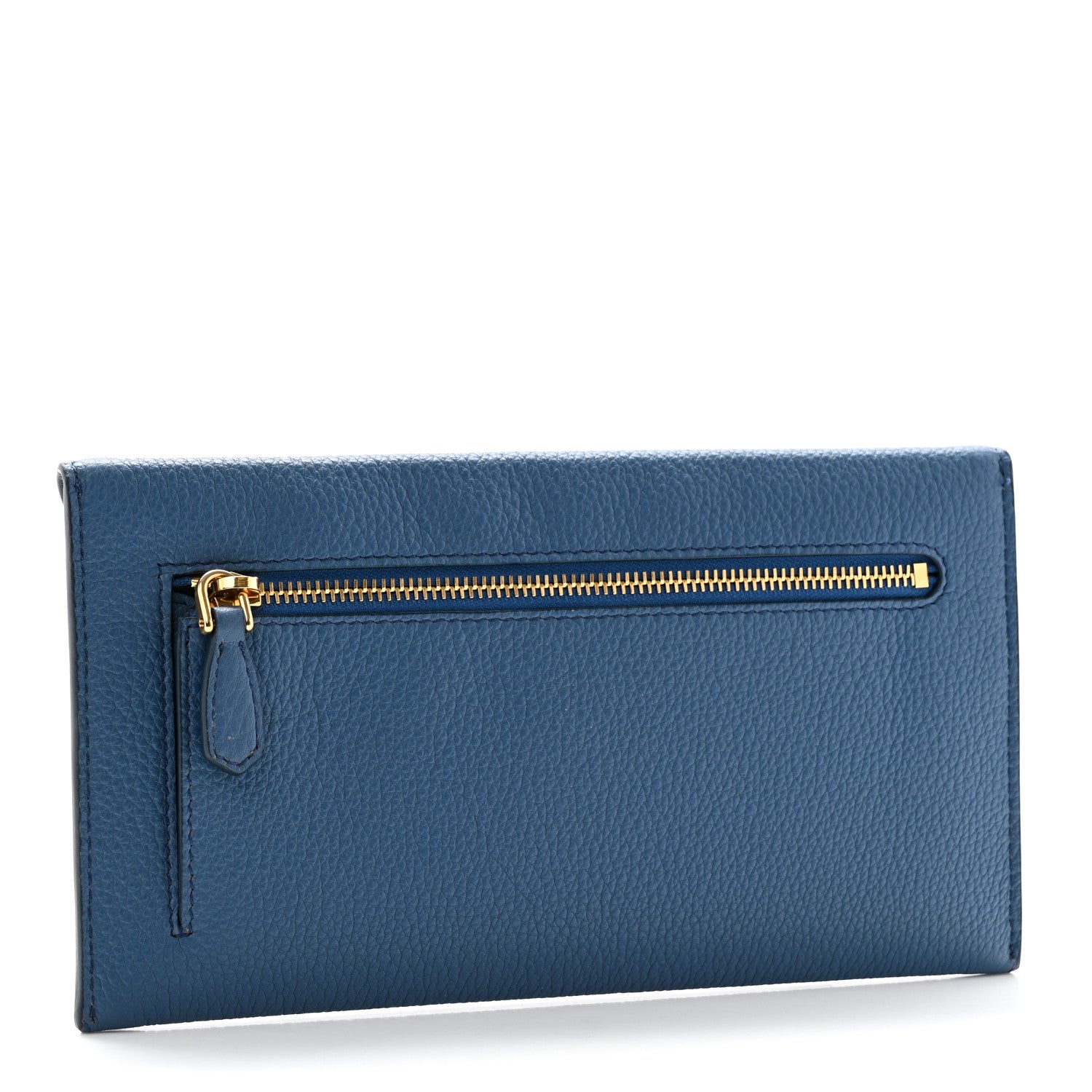 Prada Vitello Grain Envelope Wallet Cobalto 3 of 15